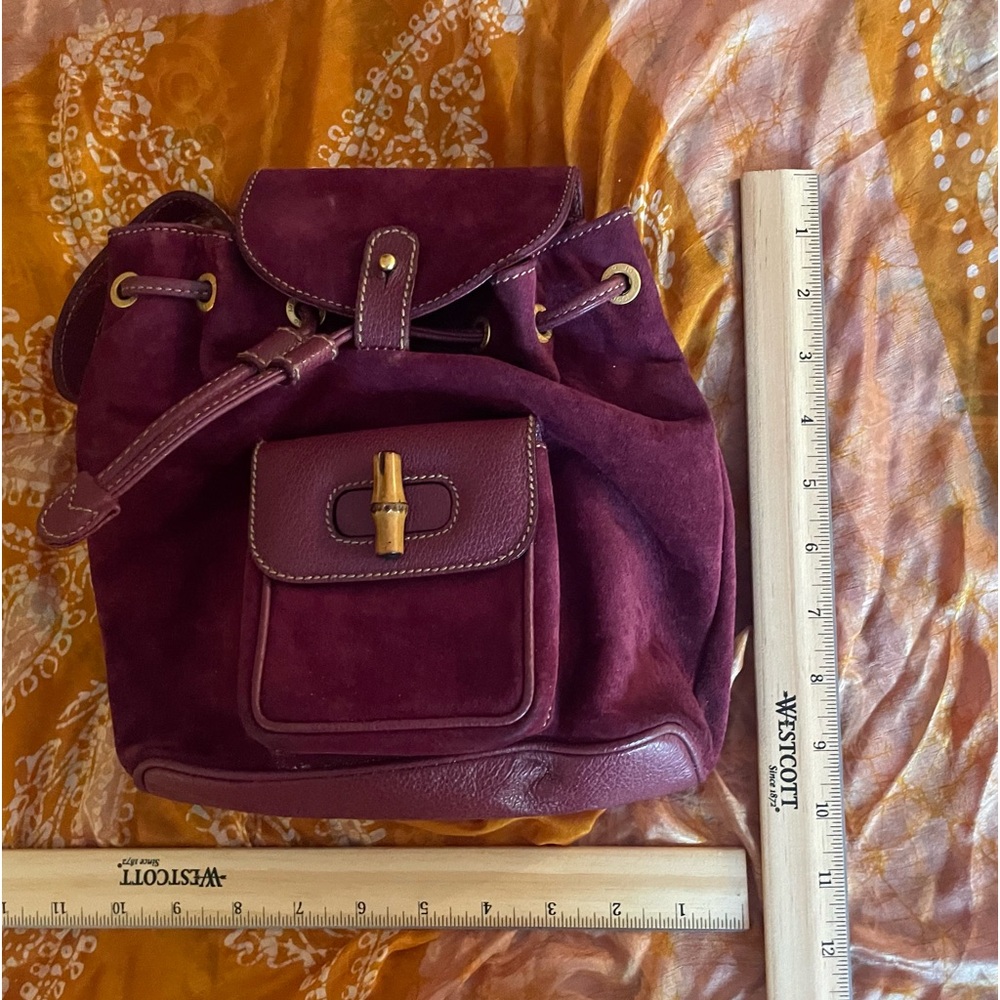 Rare Gucci purple Tom Ford era bamboo backpack. EUC with no noted flaws! - Picture 14 of 14